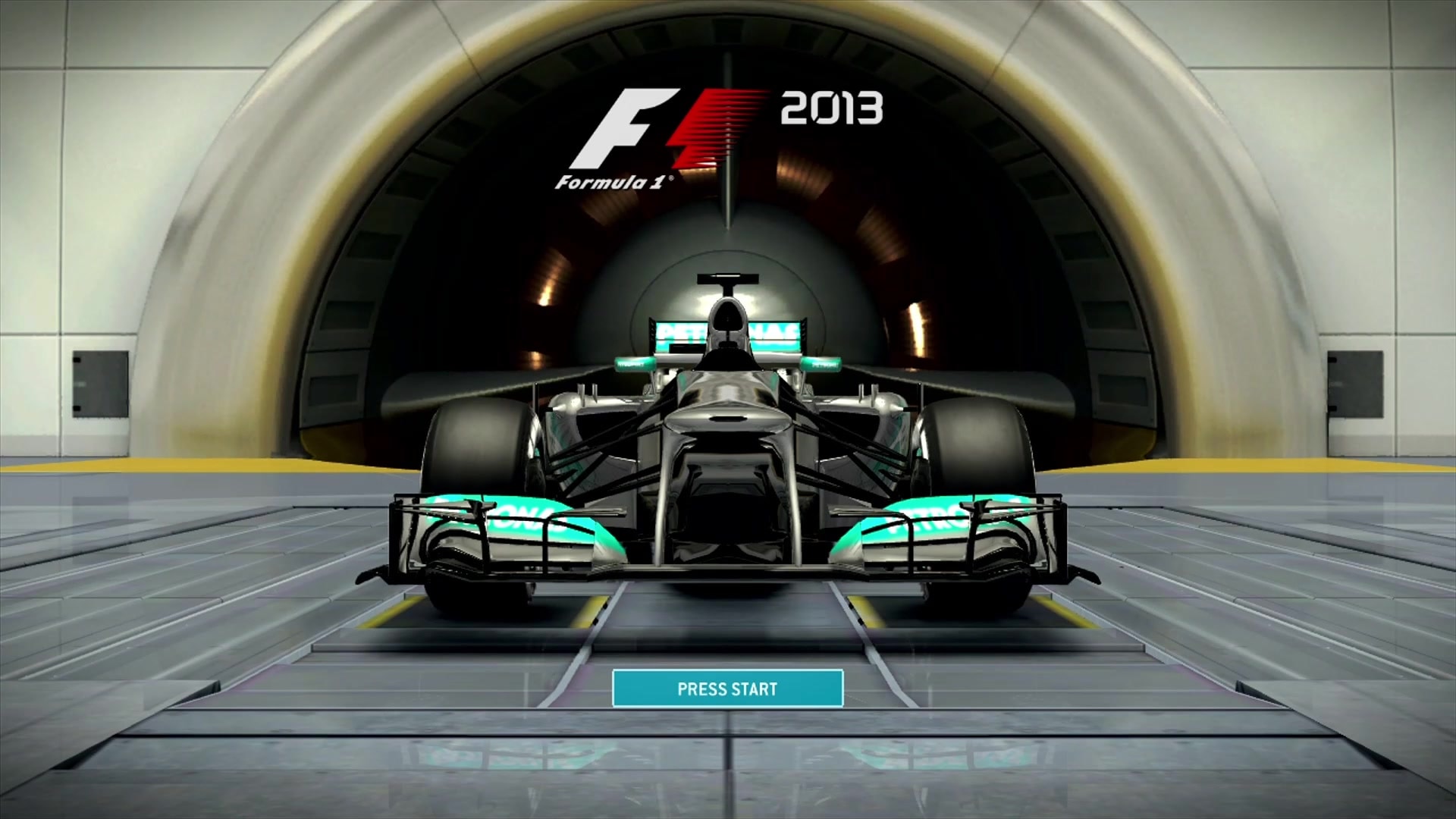 F1 2013 title screen for Xbox 360